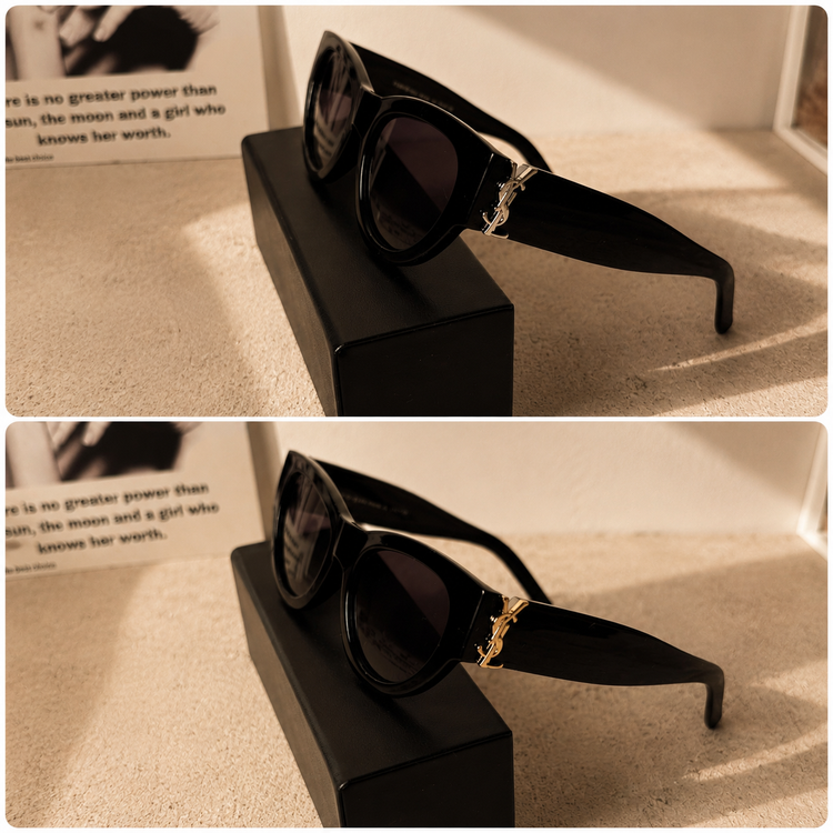عینک آفتابی زنانه YSl گربه ای کد - 1034