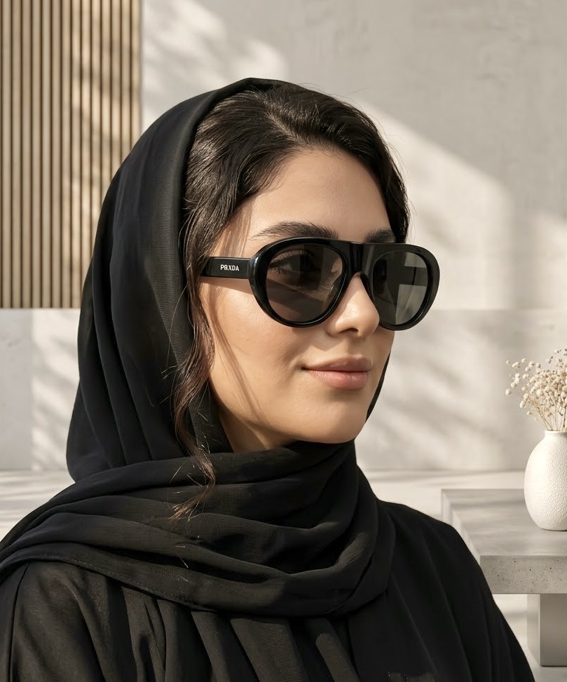 عینک آفتابی پرادا اورسایز ترند - کد 1094